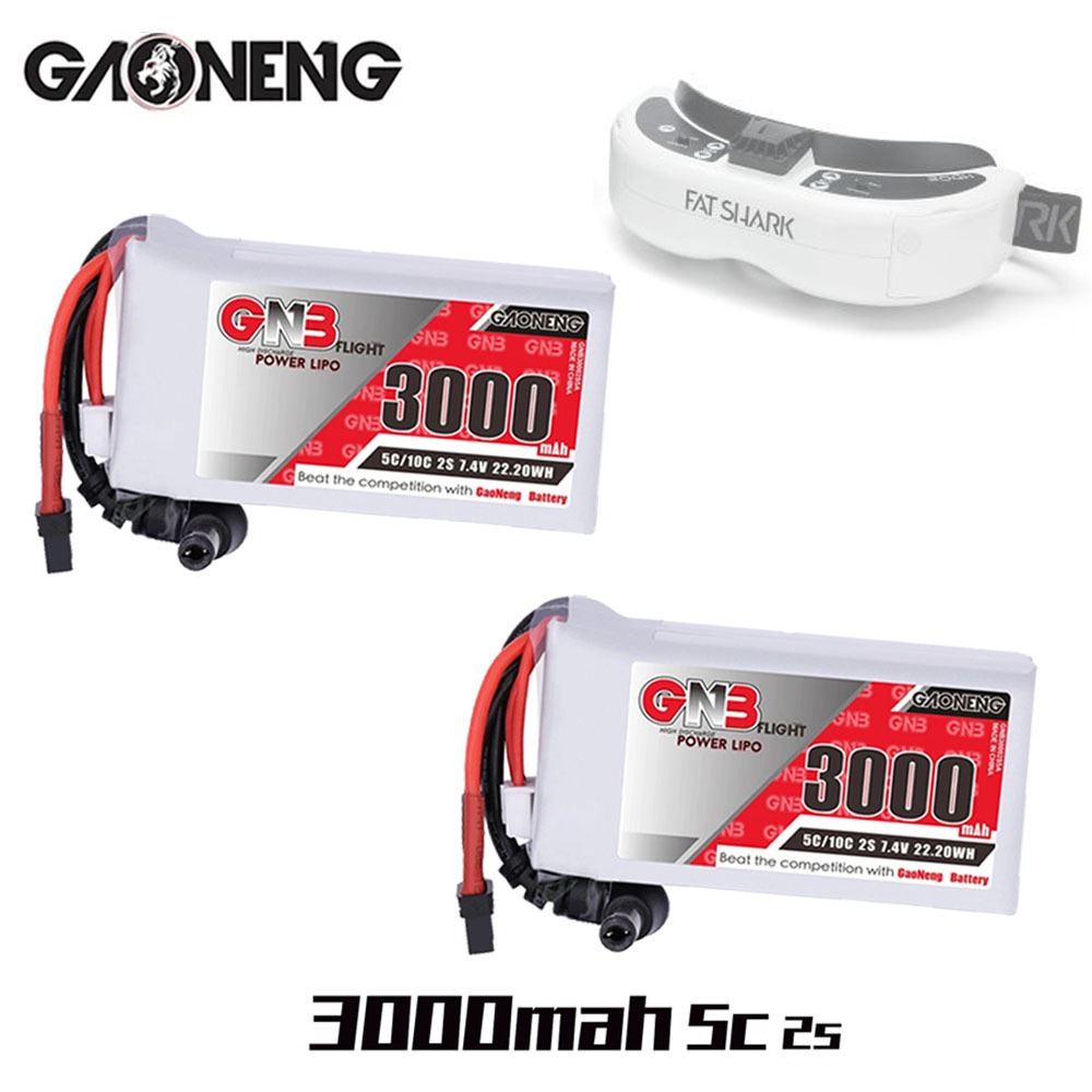 Skyzone Sky04X Pro Oled Fpv Goggles - Batería Lipo GNB 2S 7,4 V