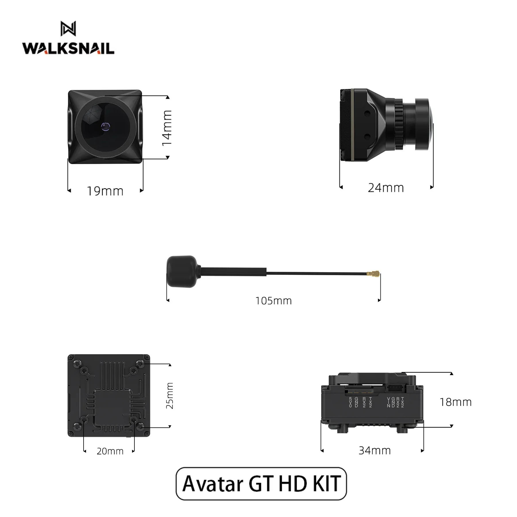 Walksnail Avatar GT HD KIT 2W  - Walksnail Avatar Gt Kit 2W Vtx reseña y precio