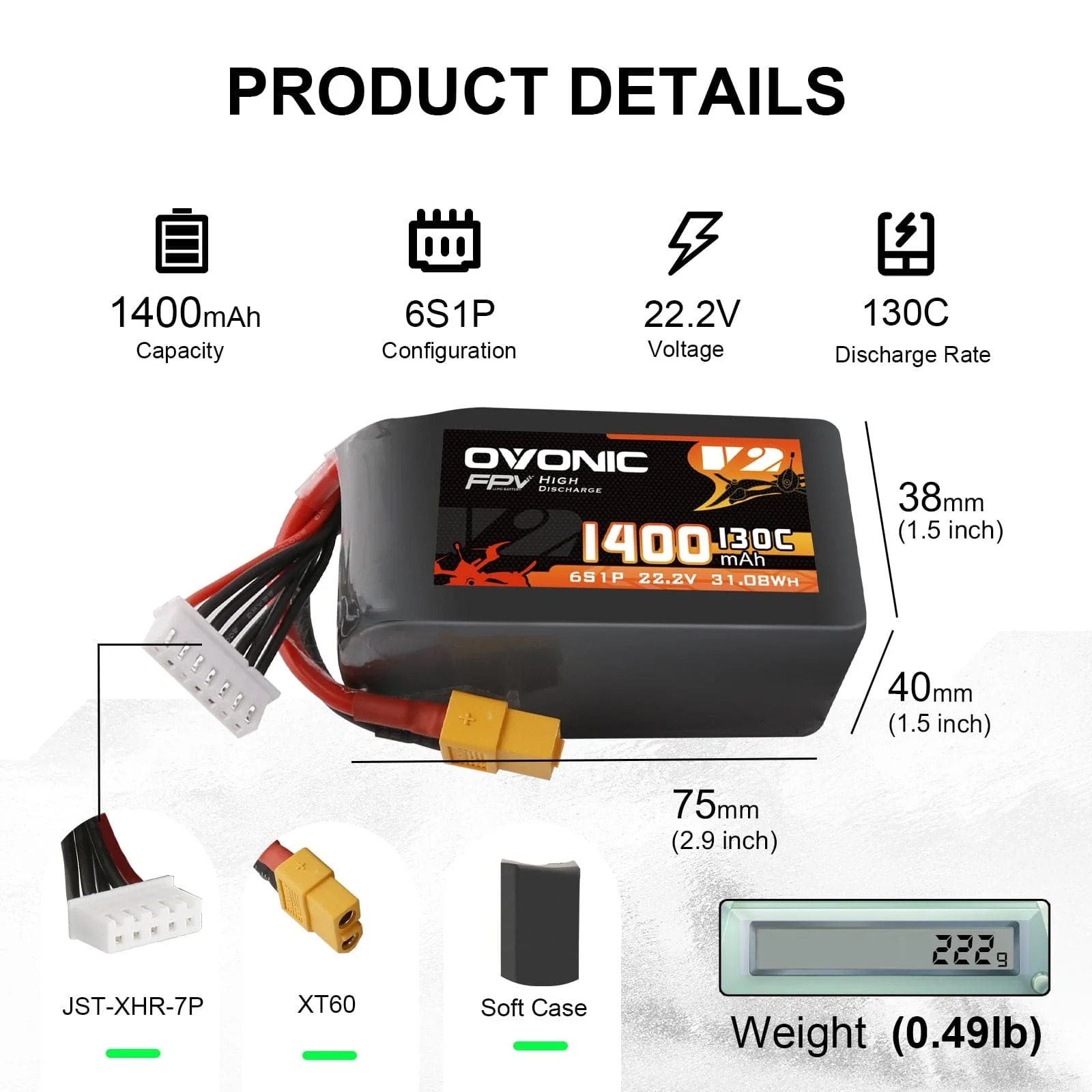 Paquete de Baterías LiPo Ovoni - Walksnail Avatar Hd Goggles X reseña y precio